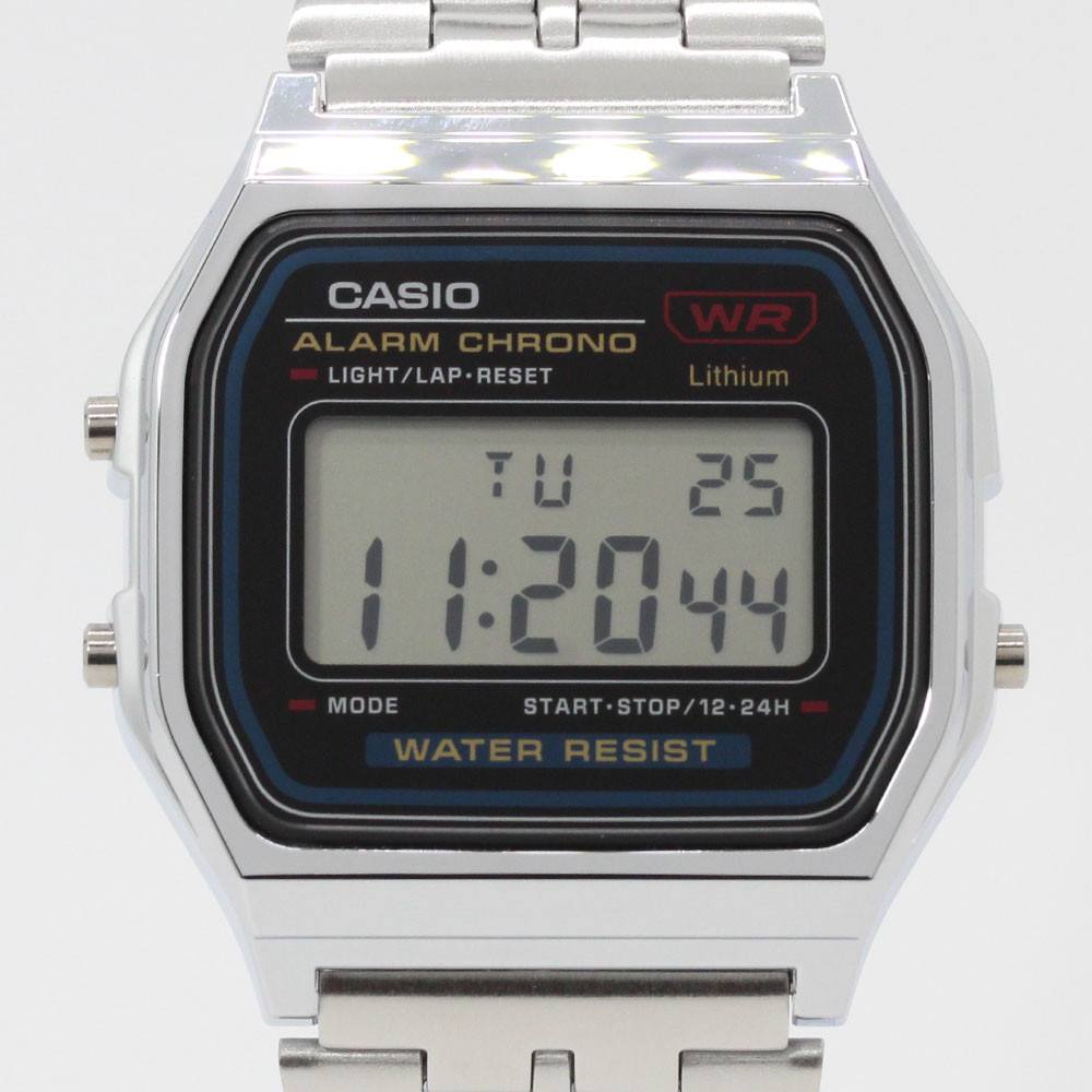CASIO QUARTZ A159WA-N1JH A159 Series Quartz Digital Clear/Black Silver