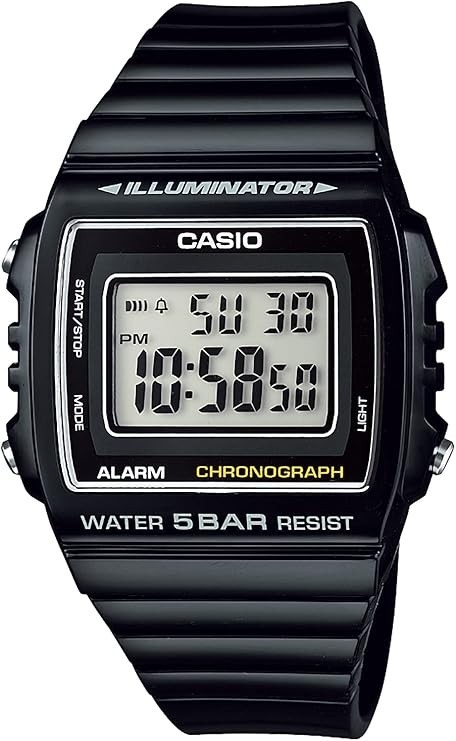 CASIO Collection Men’s Watch W-215H-1AJH Black Blister Pack LED Light Alarm New