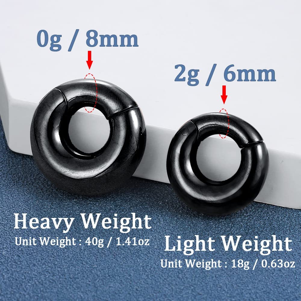 0 gauge earrings Ear Weights for Stretched Ears, Size 0 Gauges Hoop Earrings …