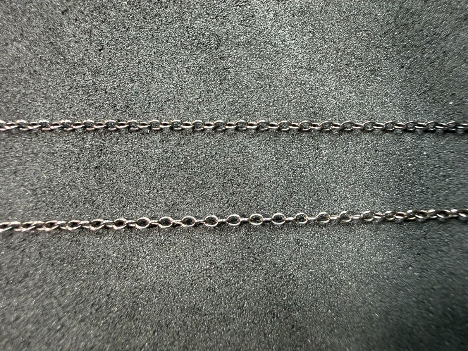 0.82g Vintage Sterling Silver 925 Cable Link Chain Necklace 16 in M
