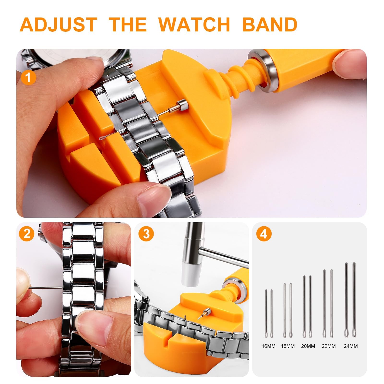 32 Pieces Watch Link Removal Kit，Professional Watch Band Replacement Tool，10 Pcs