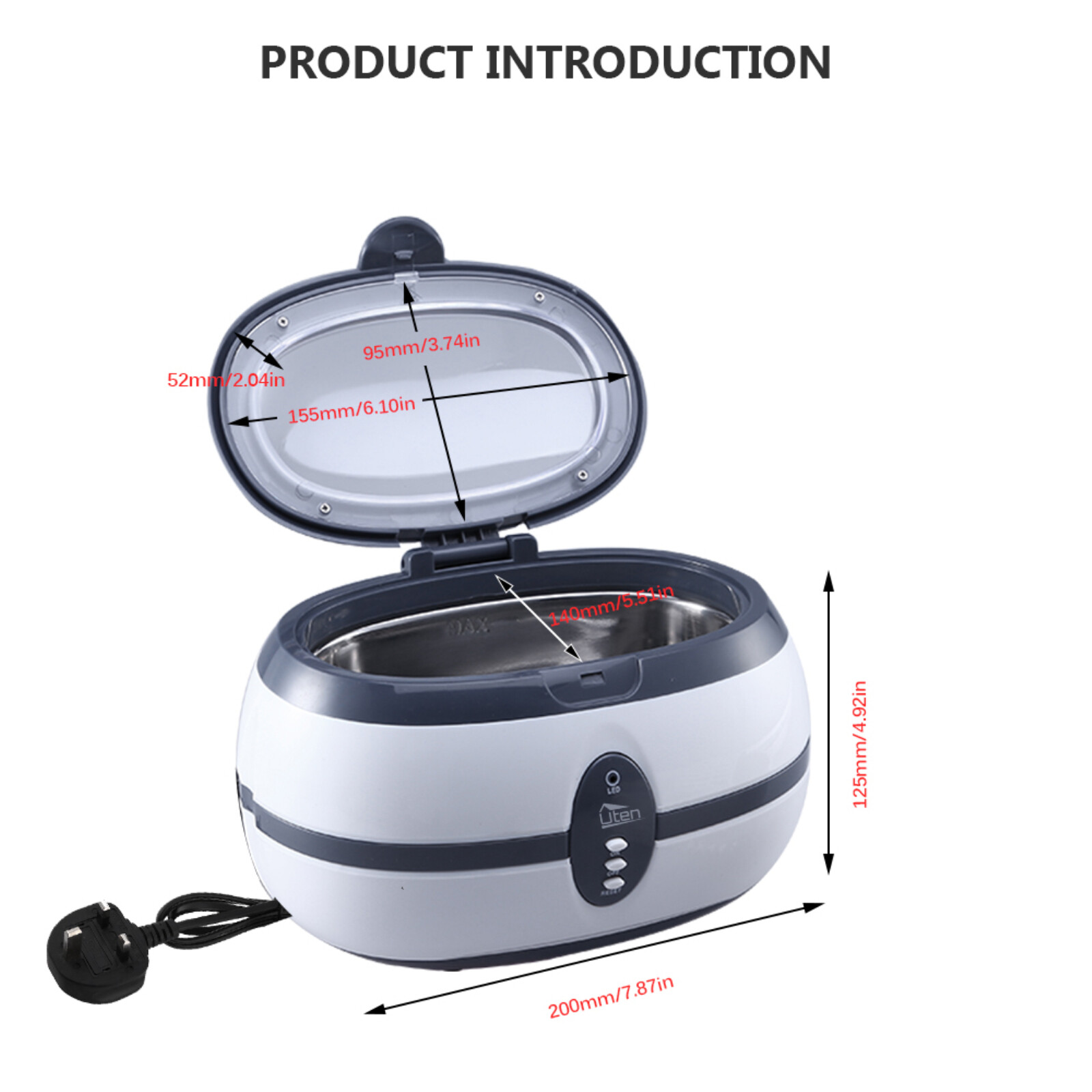 Ultrasonic Cleaner Jewelry Watch Glasses Ring Ultrasound Cleaning Bath Machine