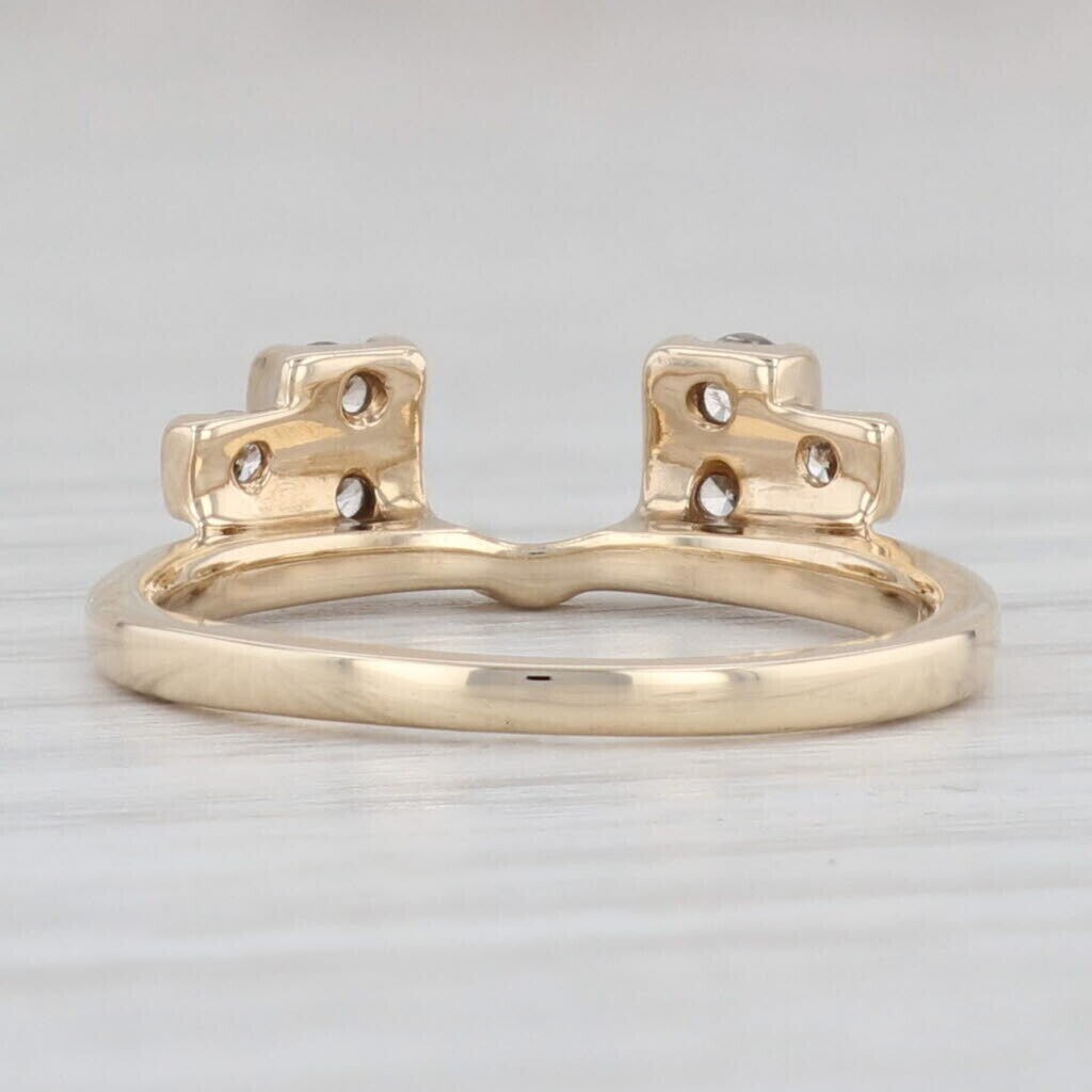 0.60Ct Round Simulated Diamond Enhancer Wrap Engagement Ring Yellow Gold Plated