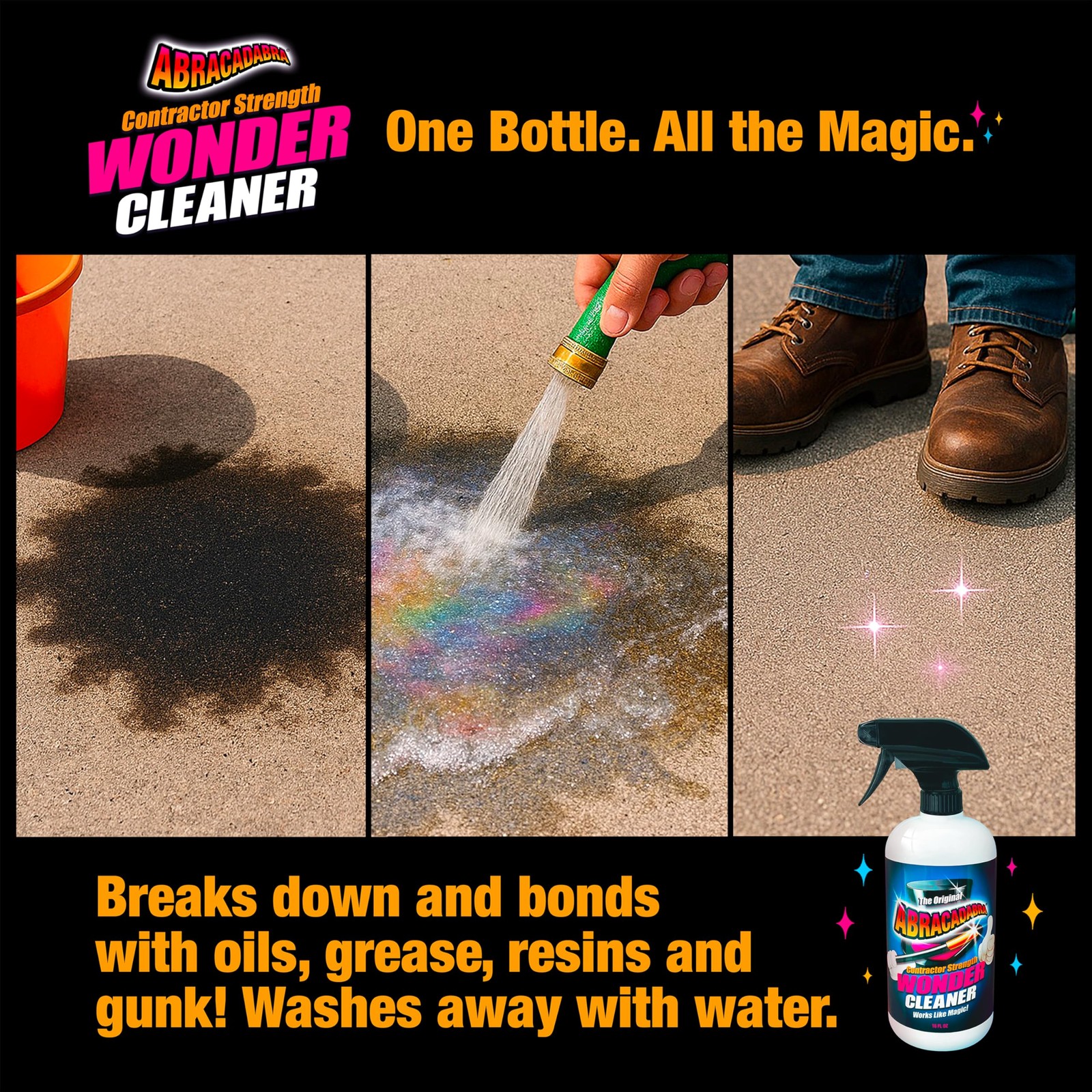 Abracadabra® Contractor Strength Wonder Cleaner – As 16 Fl Oz (Pack of 1)