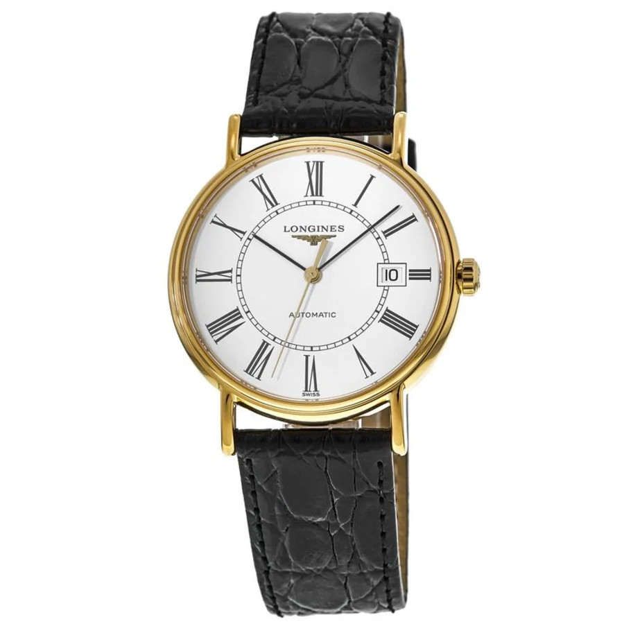 New Longines Presence Automatic Gold Plated White Men’s Watch L4.921.2.11.2