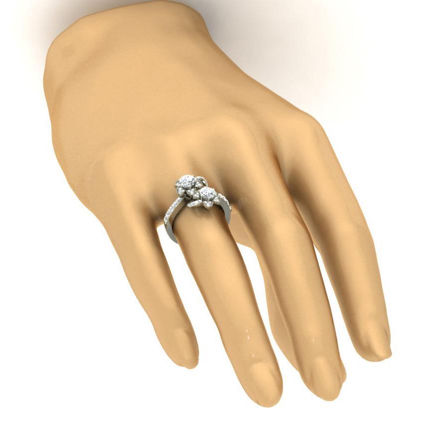 Forever Us 2 Stone Solitaire Diamond Ring For Women 1.50 Carat SI1 G 14K Gold