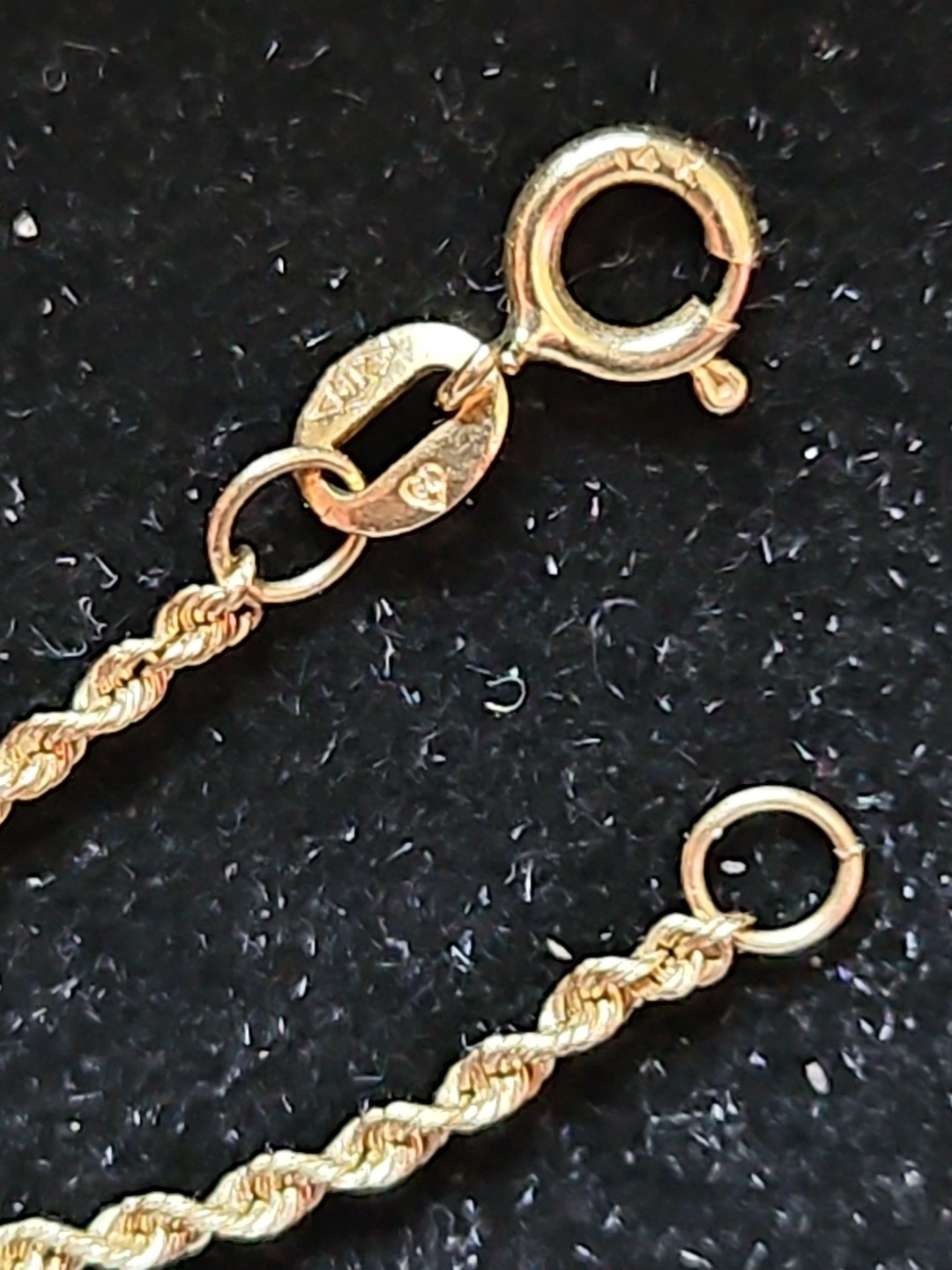 pretty 14k Gold Rope Ankle, 1.19g, 10inches