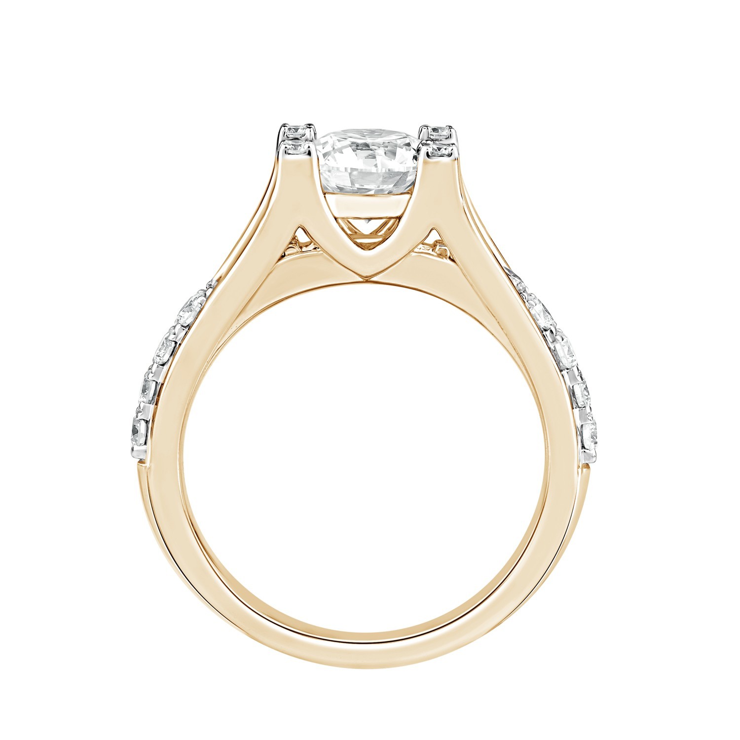 Split Shank Women’s Engagement Ring 1.50 CT Round Lab Grown Diamond 925 Silver