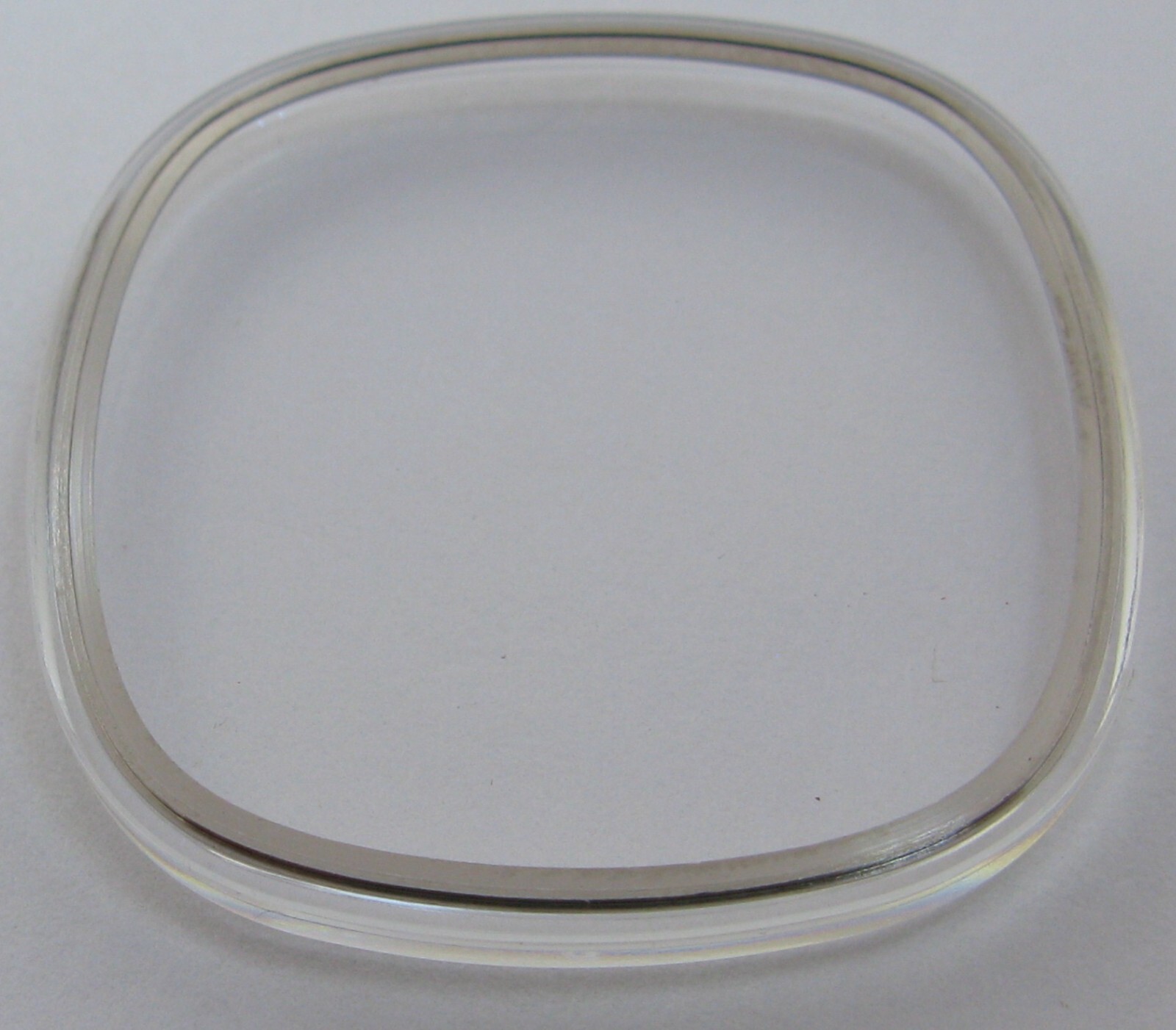 Omega Watch Crystal / Acrylic 5226 32.1 x 32.1 mm white / silver tension ring
