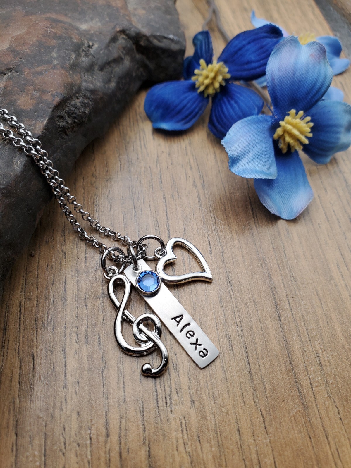 Personalized Music Necklace, Marching Band Gifts, Music Lover Jewelry for Girls