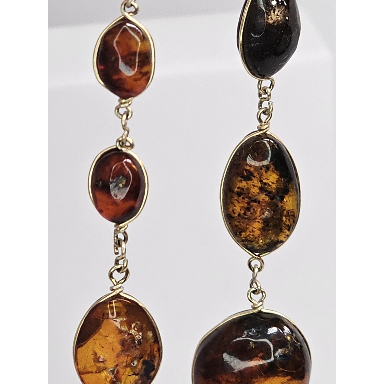 Vintage Handmade Delicate Large Amber Necklace [Variable Sizes] *Read Desc*