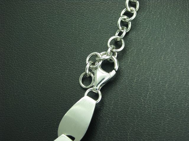 Matte Polished 925 Sterling Silver Necklace, 40.5cm, 32.7g