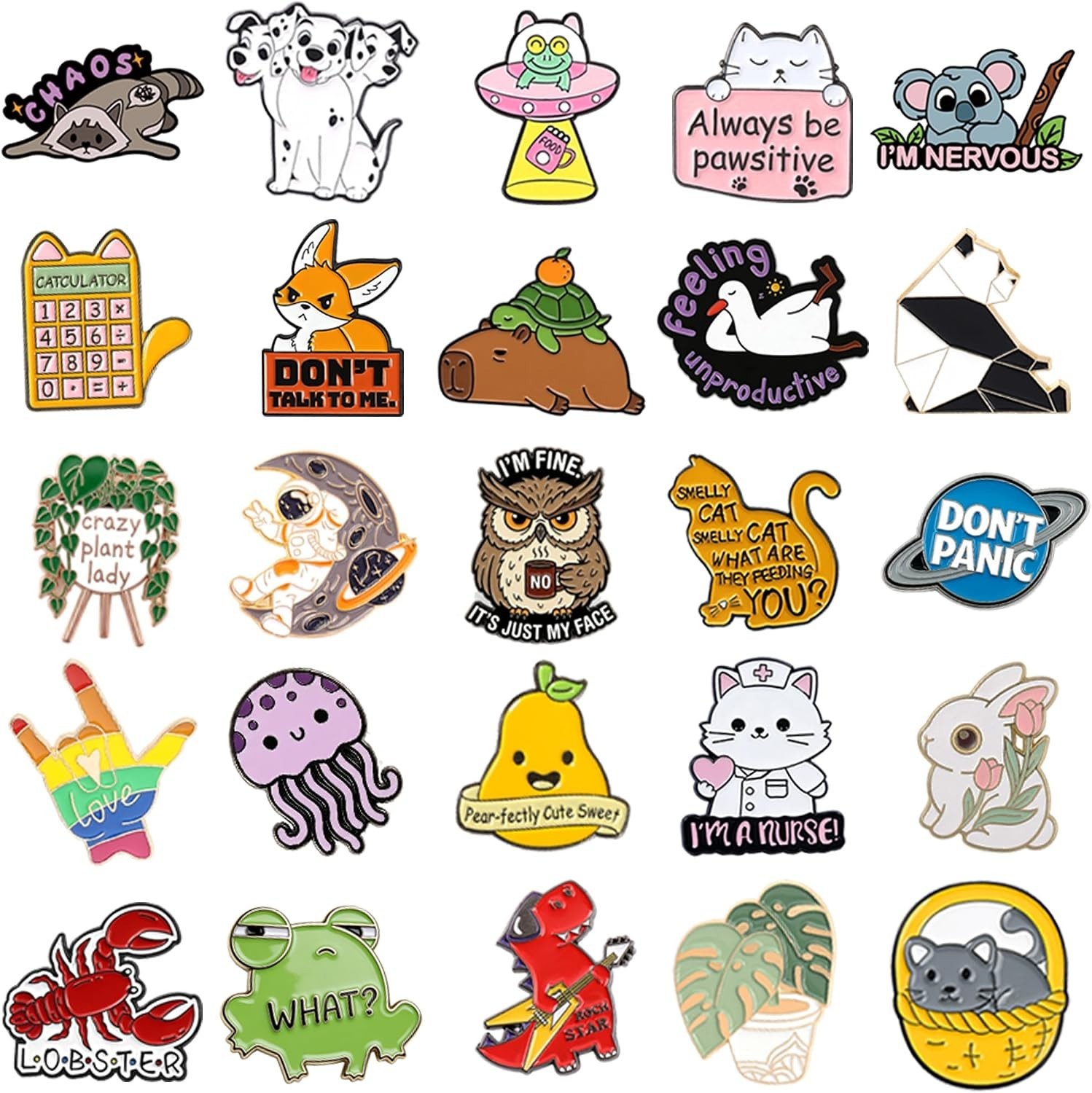 Aesthetic Enamel Pins Bulk Set – 20/40/50/80 Pcs for Backpacks, Hats, & Jackets