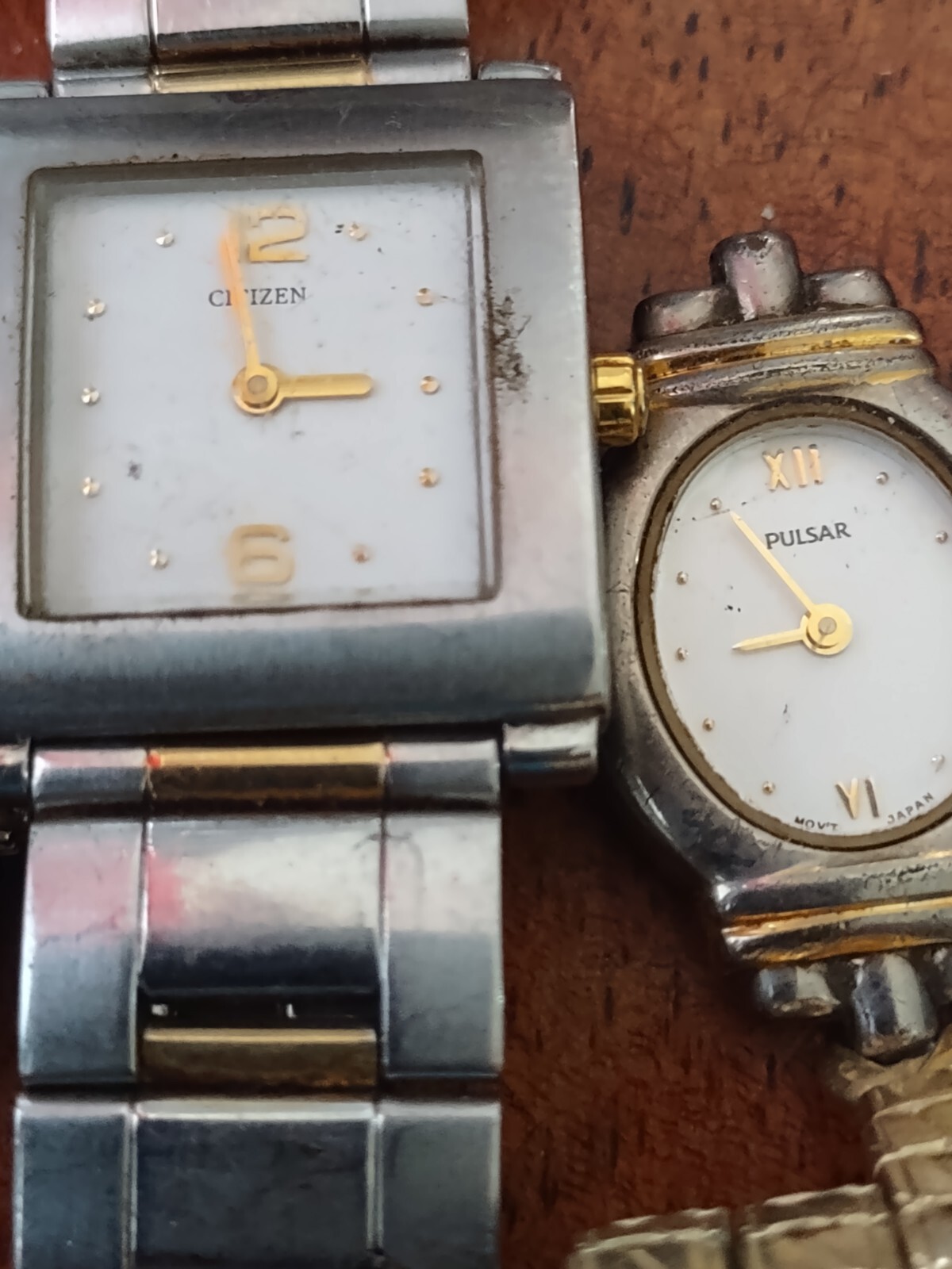 Vintage Ladies Watches 7pc Lot Parts And Repair Citizen,Bulova,Seiko,Pulsar,Etc
