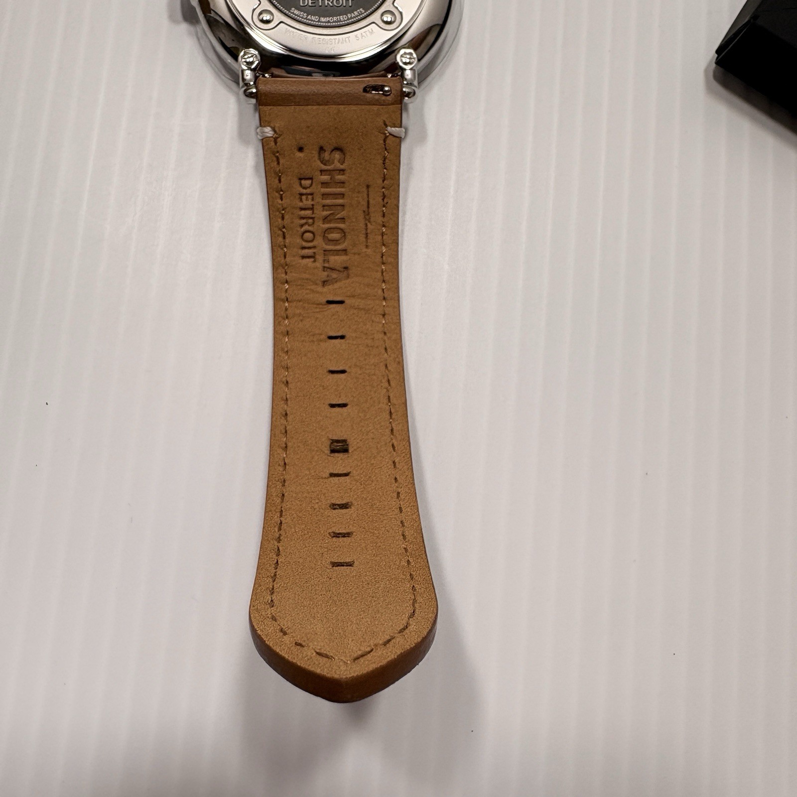 Shinola Runwell Quartz Watch Argonite 1069 White Dial 47mm New w/Tag, Engraved