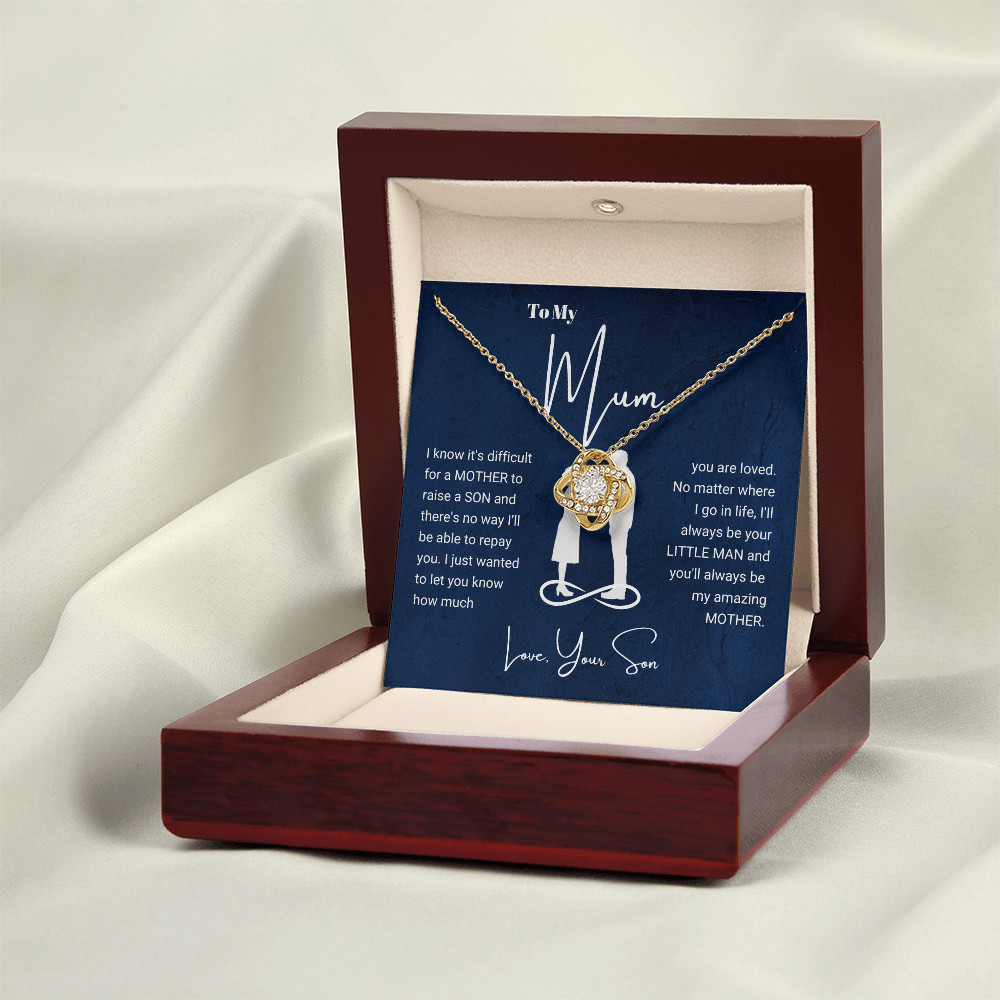 To My Mum Knot necklace mother’s day anniversary valentine’s birthday gift