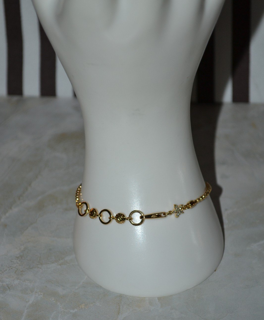Henri Bendel Chain Bracelet with Star and Moon Charm