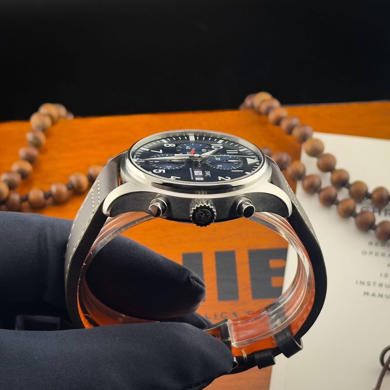 IWC Pilot Chronograph Petit Prince 43mm IW377714 Steel Blue Dial Full Set 2021