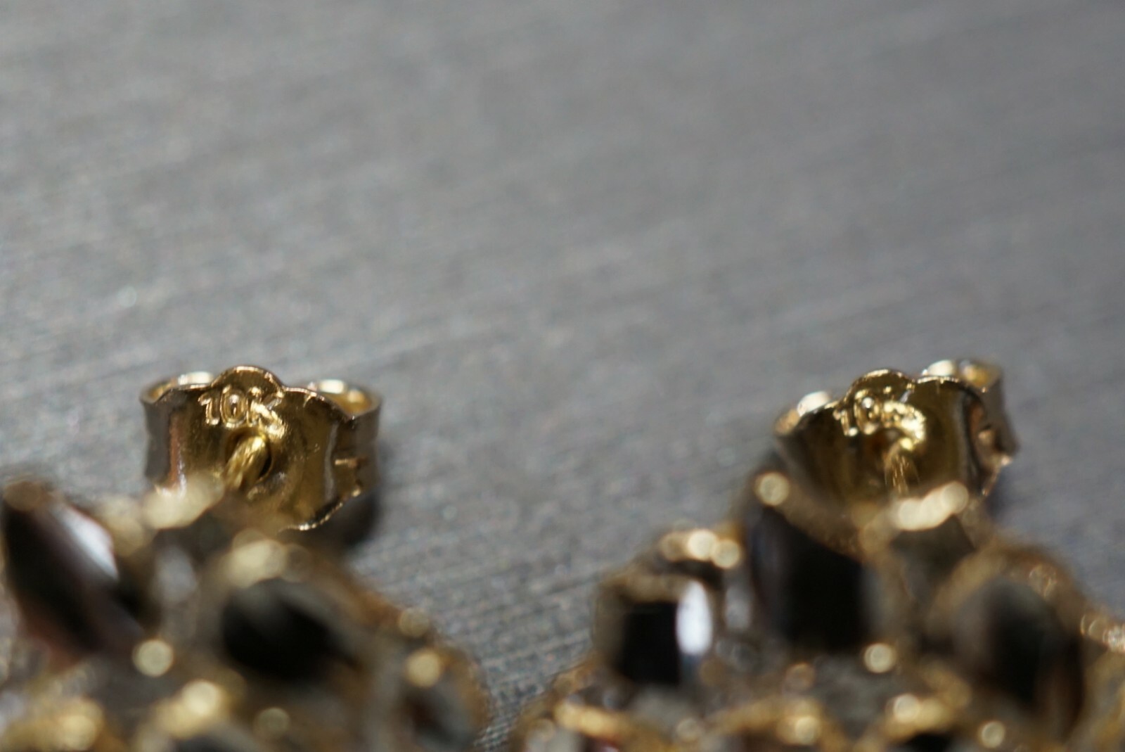 10K Solid Yellow Gold 15MM Diamond Cut Round Nugget Stud Earrings.