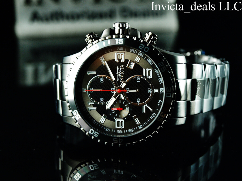 Invicta Men’s Specialty FLIGHT Chronograph Gunmetal Tone Stainless Steel Watch