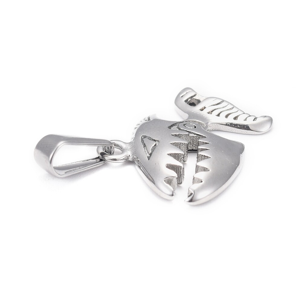 Piranha Necklace, Pure 304 Stainless Steel, Strength Savagery Fertility Teamwork