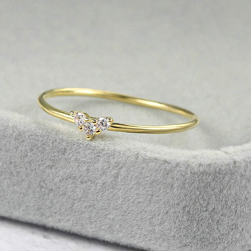 Knuckle Ring Heart Thin Tension Mount Geometric Adjustable Wedding Women Jewelry