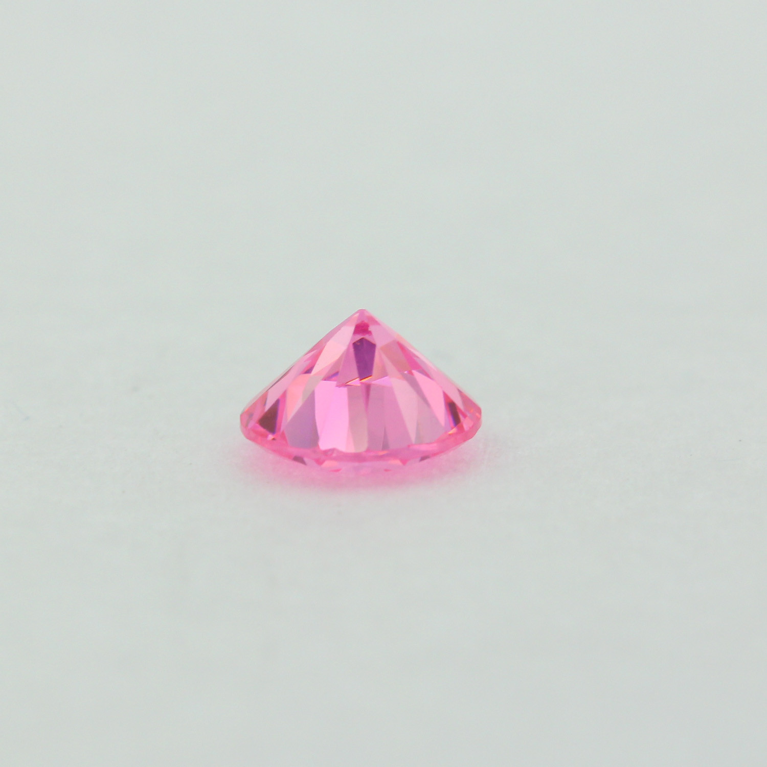 Loose Round Cut Shape Pink Sapphire CZ Stone Single Cubic Zirconia Birthstone