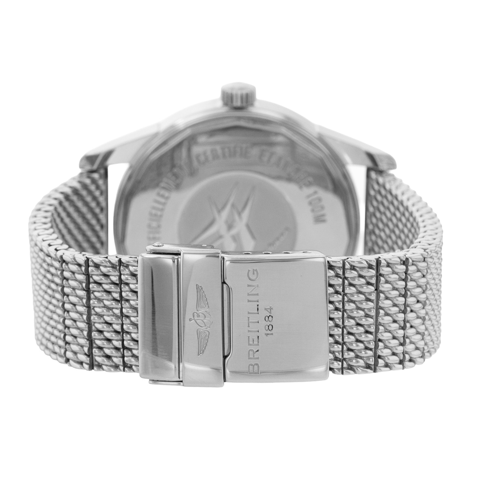 Breitling Transocean Day & Date A45310 43mm Silver Dial Steel Mens Watch 2015