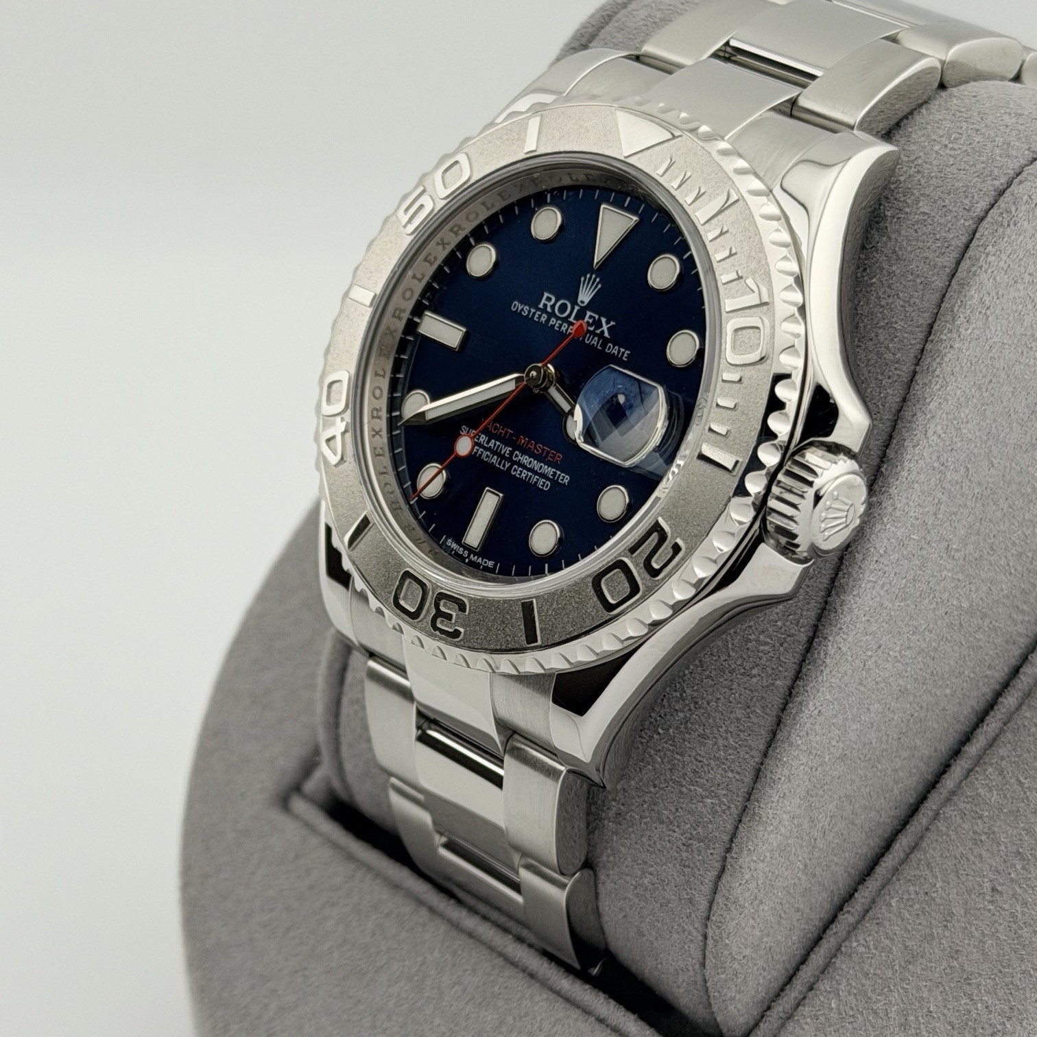 Rolex Yacht Master 40 116622 40mm Blue Dial Platinum Bezel Stainless Steel Box