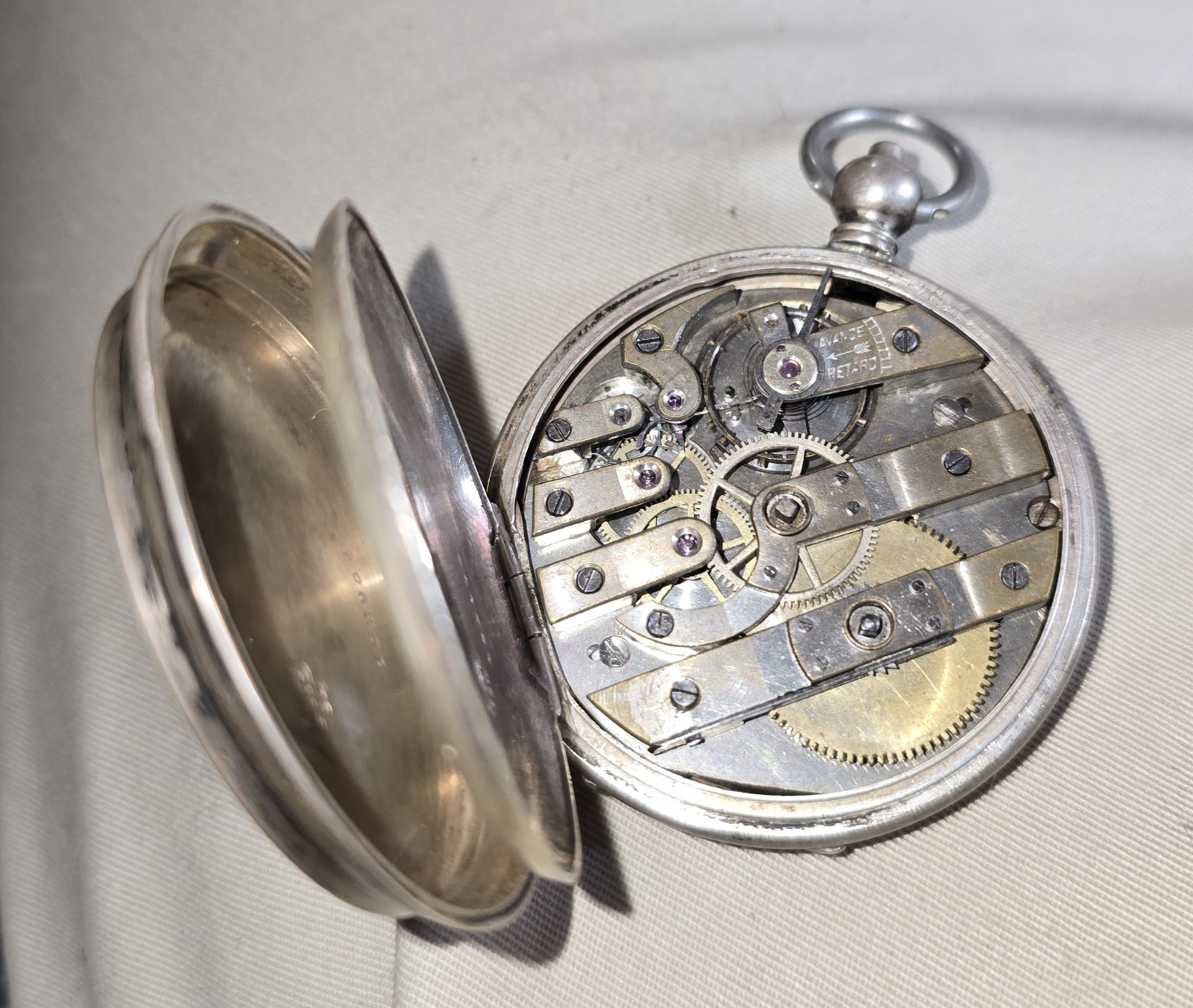 Pocket Watch in Coin Silver No. 1 Case Key Non-working
