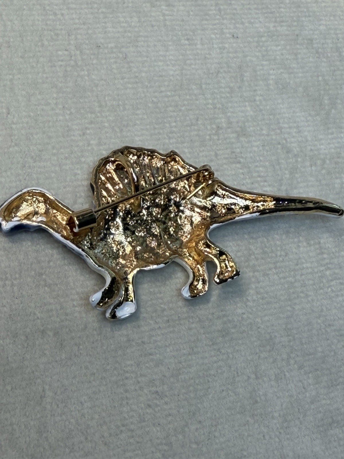 Blue White Green Ceramic Enamel Dinosaur Brooch & pendant 2 in