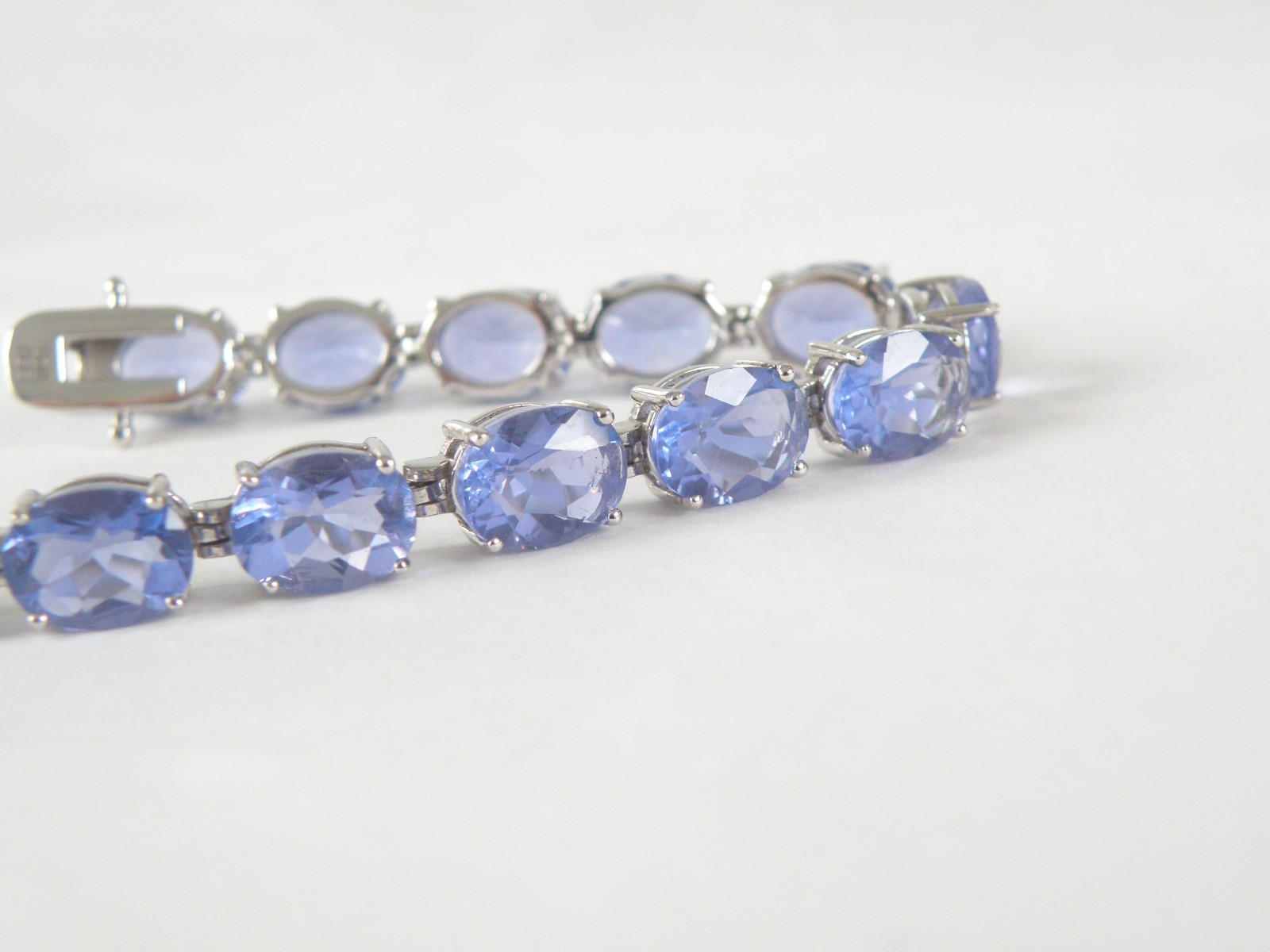 Sterling Silver 925 Treated Color Change Fluorite Tennis Bracelet Fits 7.5