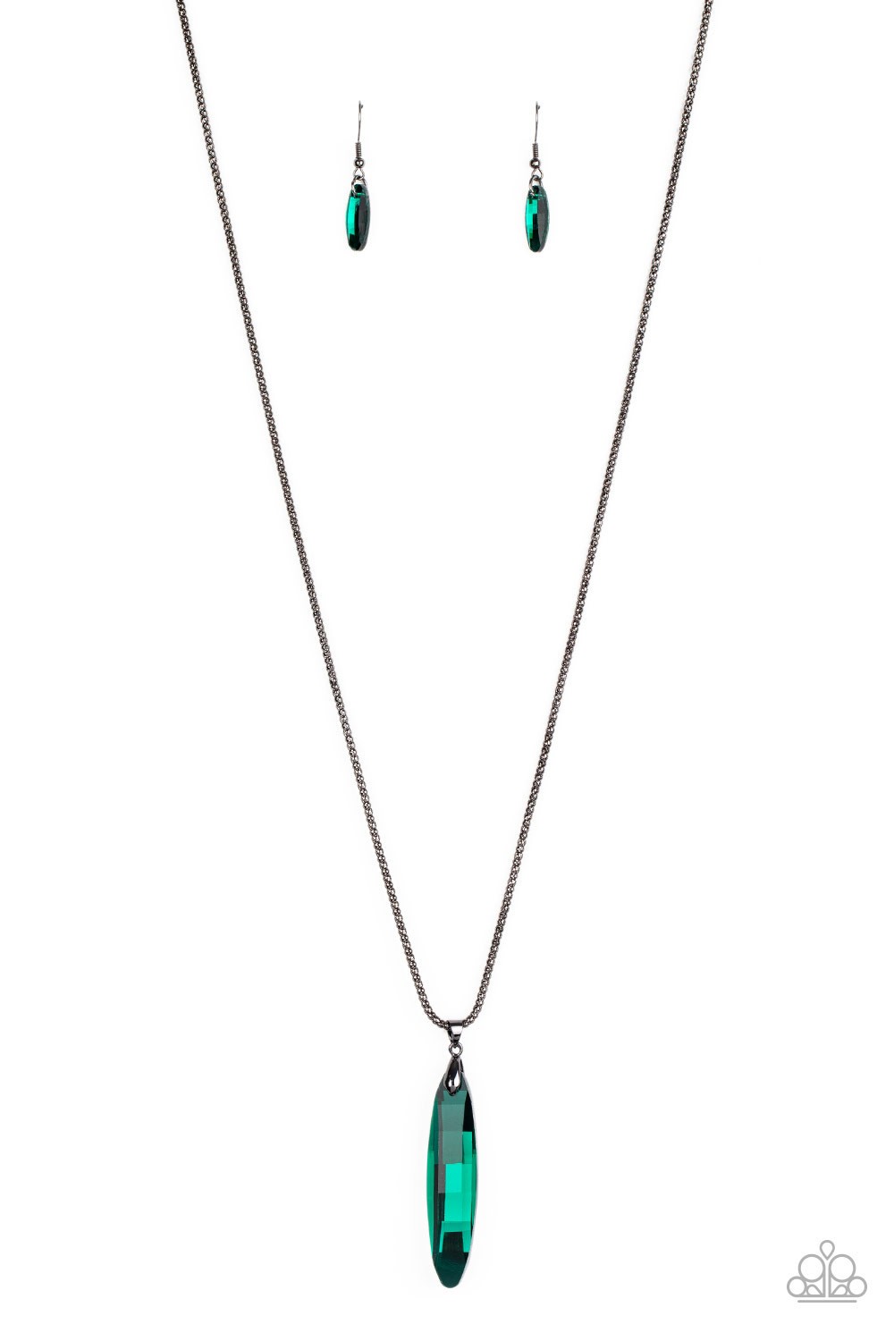 Meteor Shower Green Necklace Paparazzi New