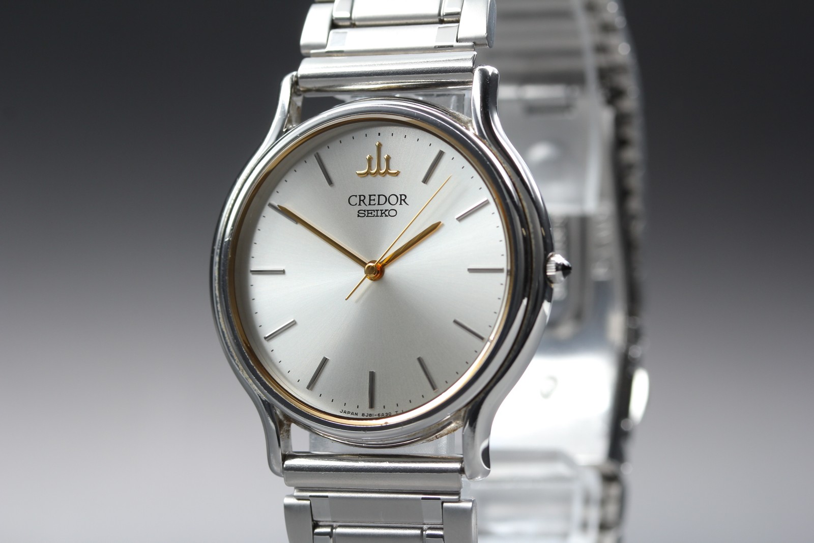 [NEAR MINT] SEIKO CREDOR 8J81-6A30 32mm Silver Dial Quartz Men’s Watch JAPAN