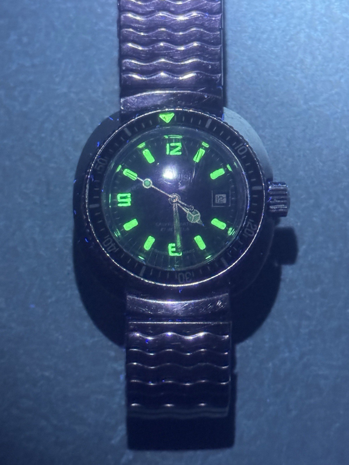 VINTAGE 1960s SOLVIL TITUS CALYPSOMATIC DIVER WATCH 21J AUTO STUNNING TROPICAL