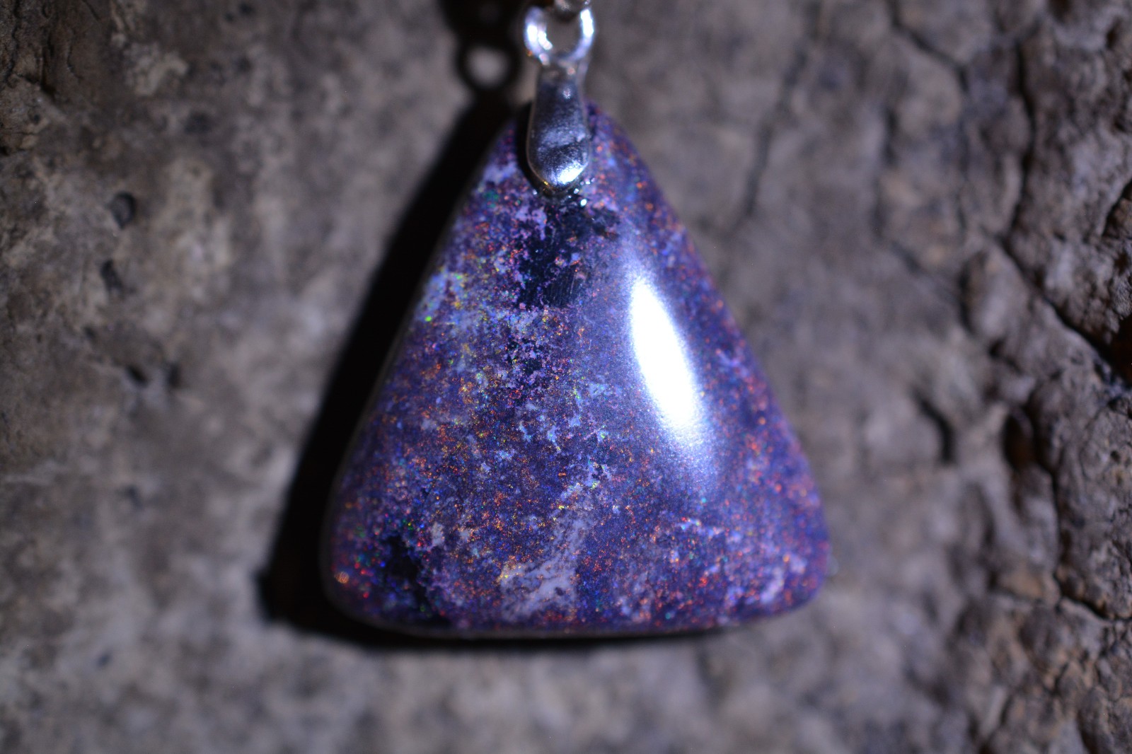 10ct 20x20x5 Mooka Boulder Hard Matrix Opal Necklace AUS