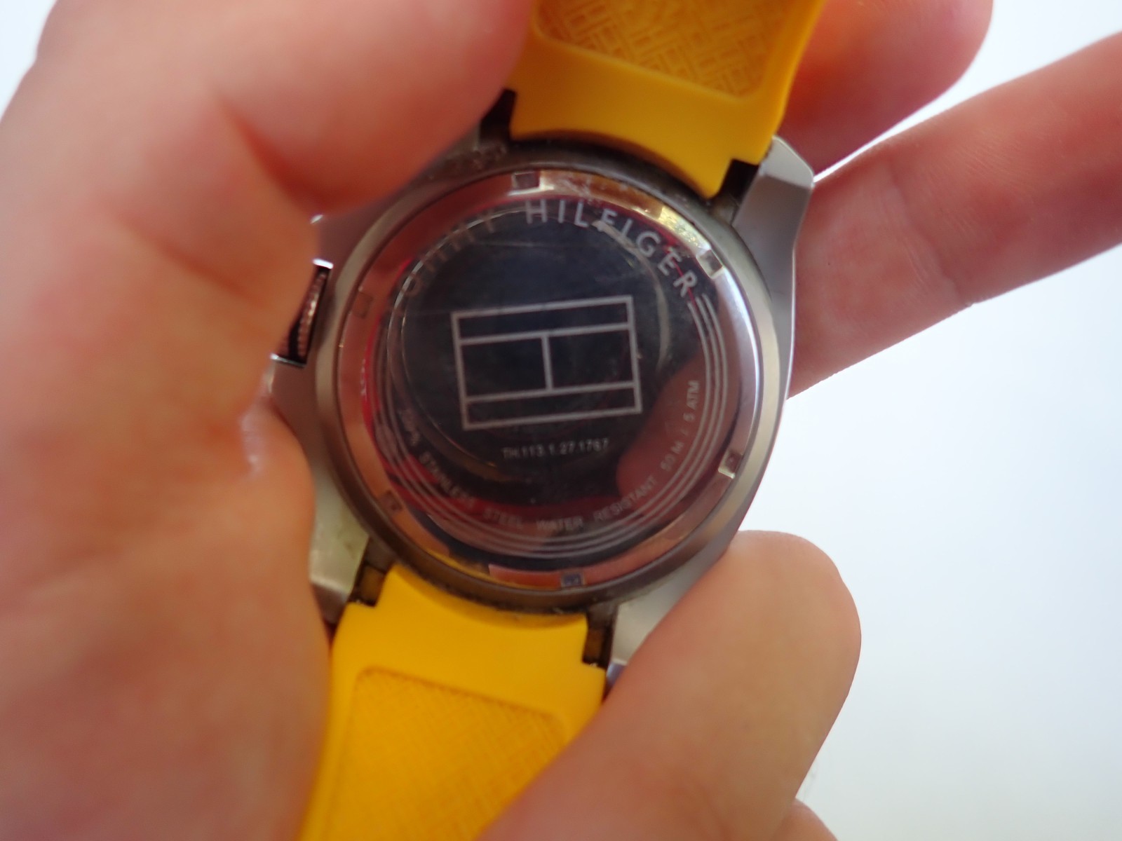 Tommy Hilfiger Yellow Blue Watch Mens