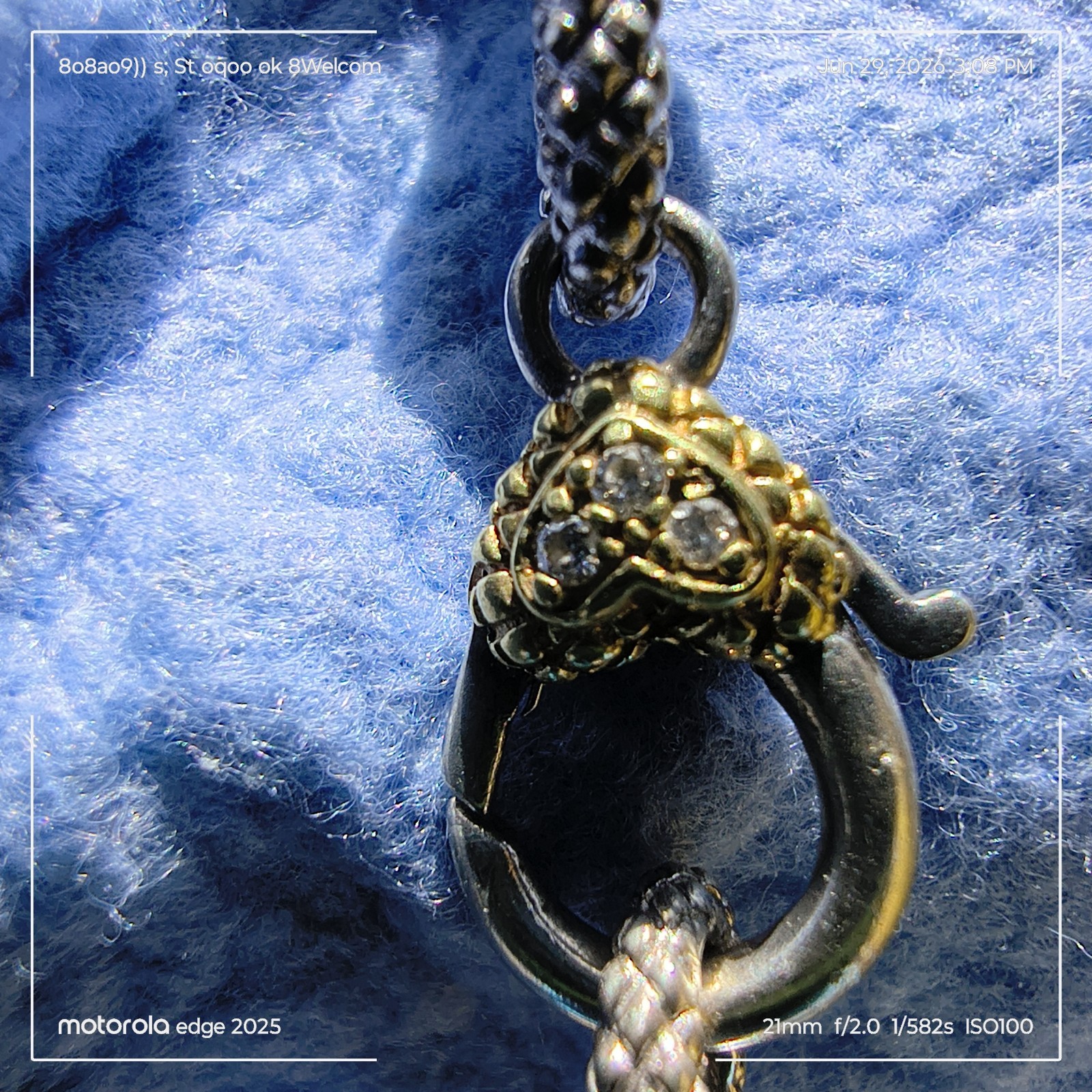 Hard To Find Judith Ripka 18k, 925, And 3 Diamond Heart Pendant Leather Choker