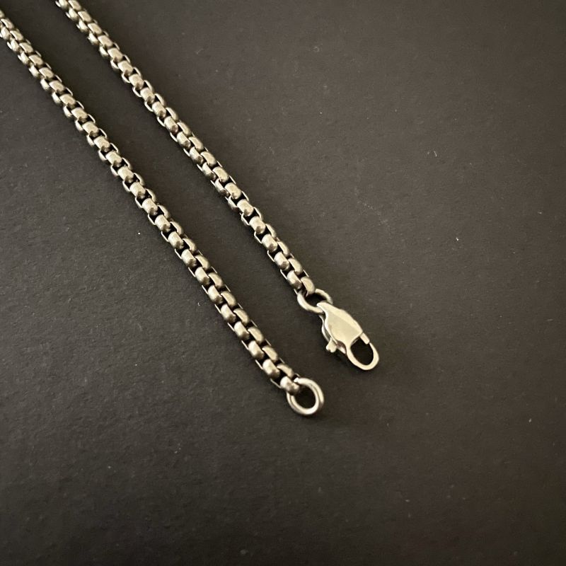 Pure Titanium Necklace Width 3mm Square Box Sub Chain Antiallergic Classic Style