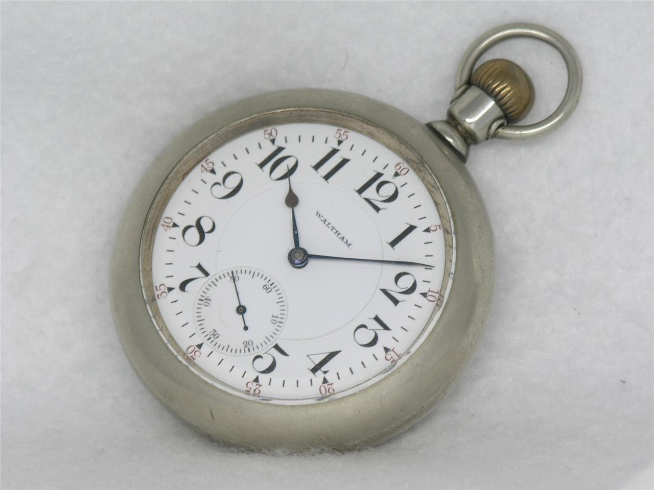 ANTIQUE 17 JEWEL APPLETON TRACY 1892 MODEL RAILROAD GRADE POCKET WATCH, RUNNING!