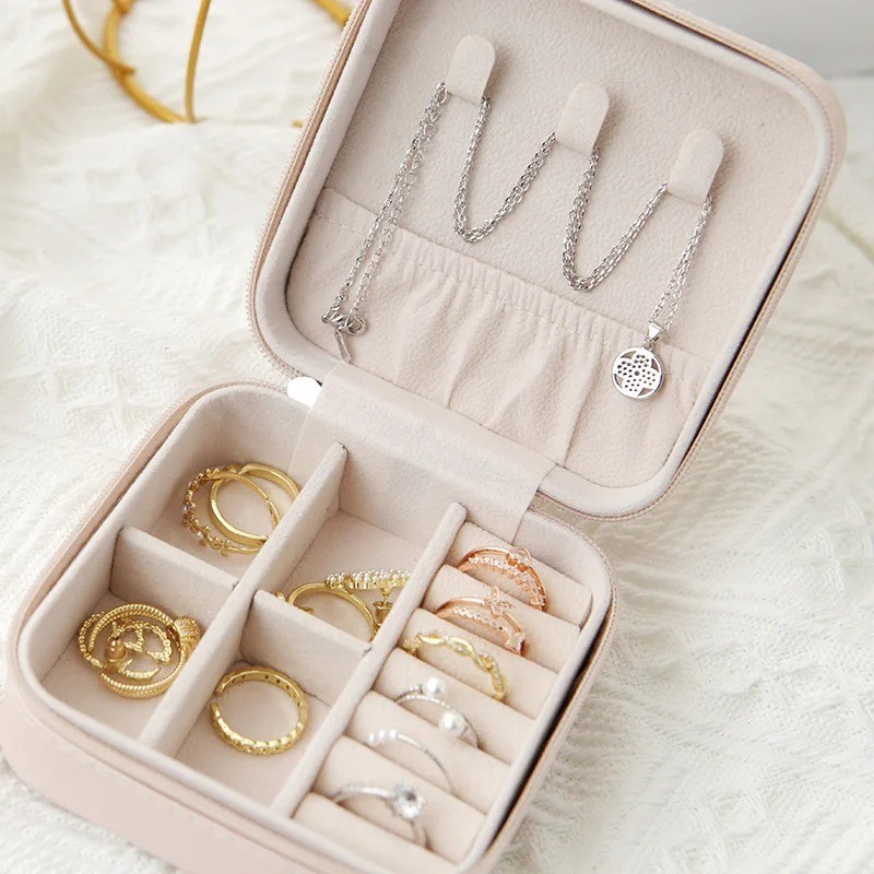 Jewelry Storage Box Ladies Travel Box Classic Black Pure White Fashion Pink