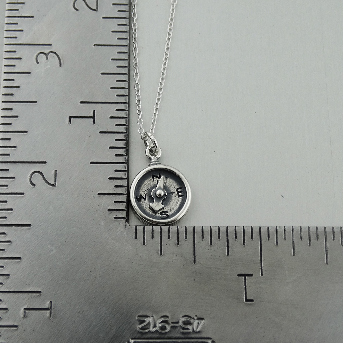 Compass Charm Necklace w/ Spinning Needle – 925 Sterling Silver Graduation Gift