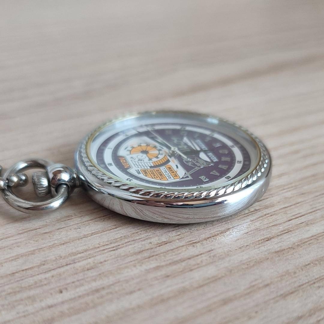 Evangelion EVA Pocket Watch Shinji 1996 Japan Made Used Good Working