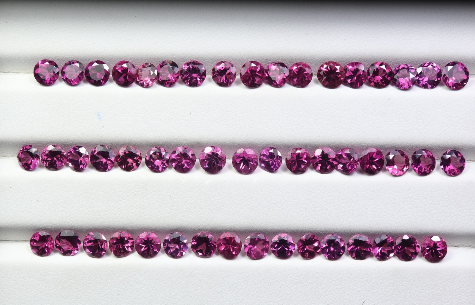 5 MM Real Purplish Pink Rhodolite Garnet Faceted Round Gemstone Wholesale Lot