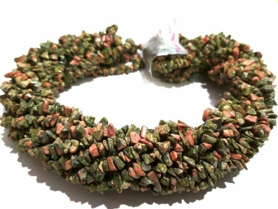 Unakite Chips Nugget Smooth 4-6mm Gemstone Beads 34″inch 1 Strand Natural