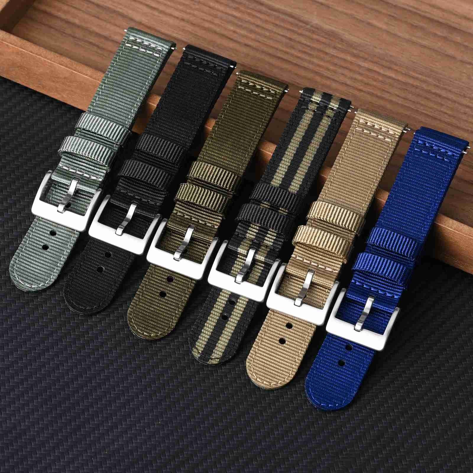 BISONSTRAP Nylon Watch Strap 18mm 19mm 20mm 22mm Quick Release and Breathable