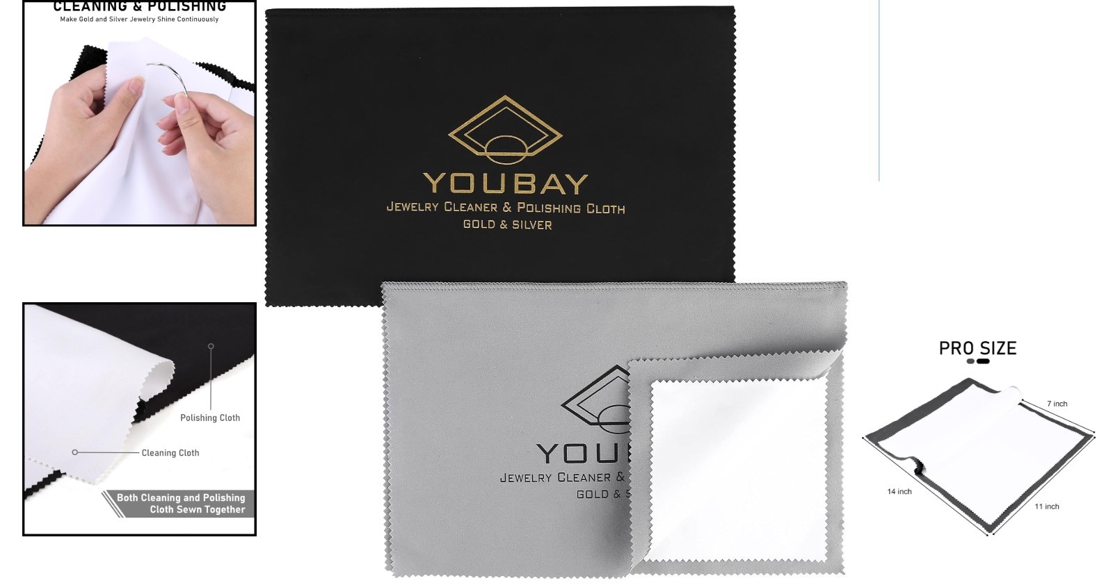 Professional Quality Silver Polishing Cloth – Essential Jewelry Care Set 14″x11″