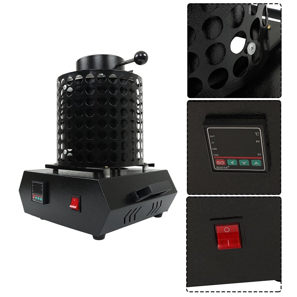 3KG Refining Casting Furnace Electric Metal Melting Furnace Forge Kit+Mesh