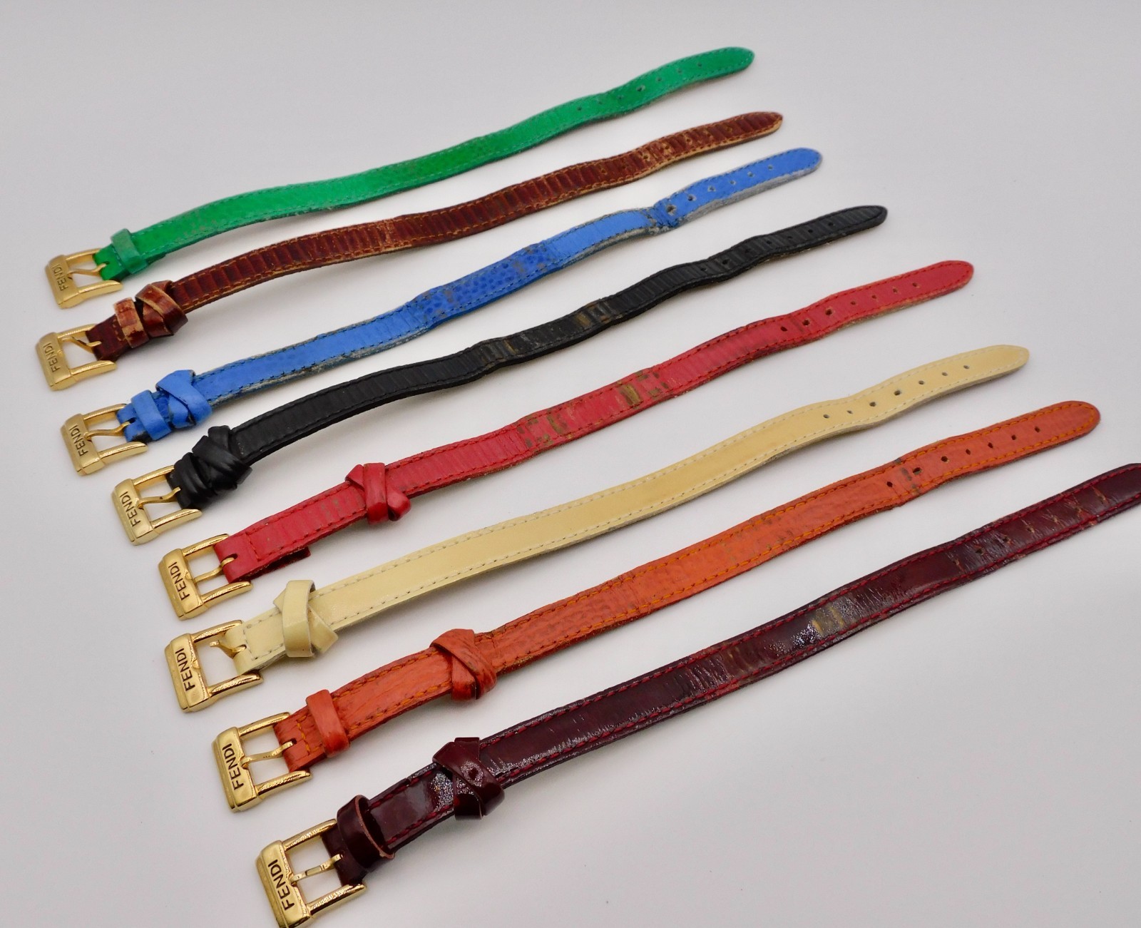 FENDI 640L Color Change Belt Gold Quartz Womens Watch in Box