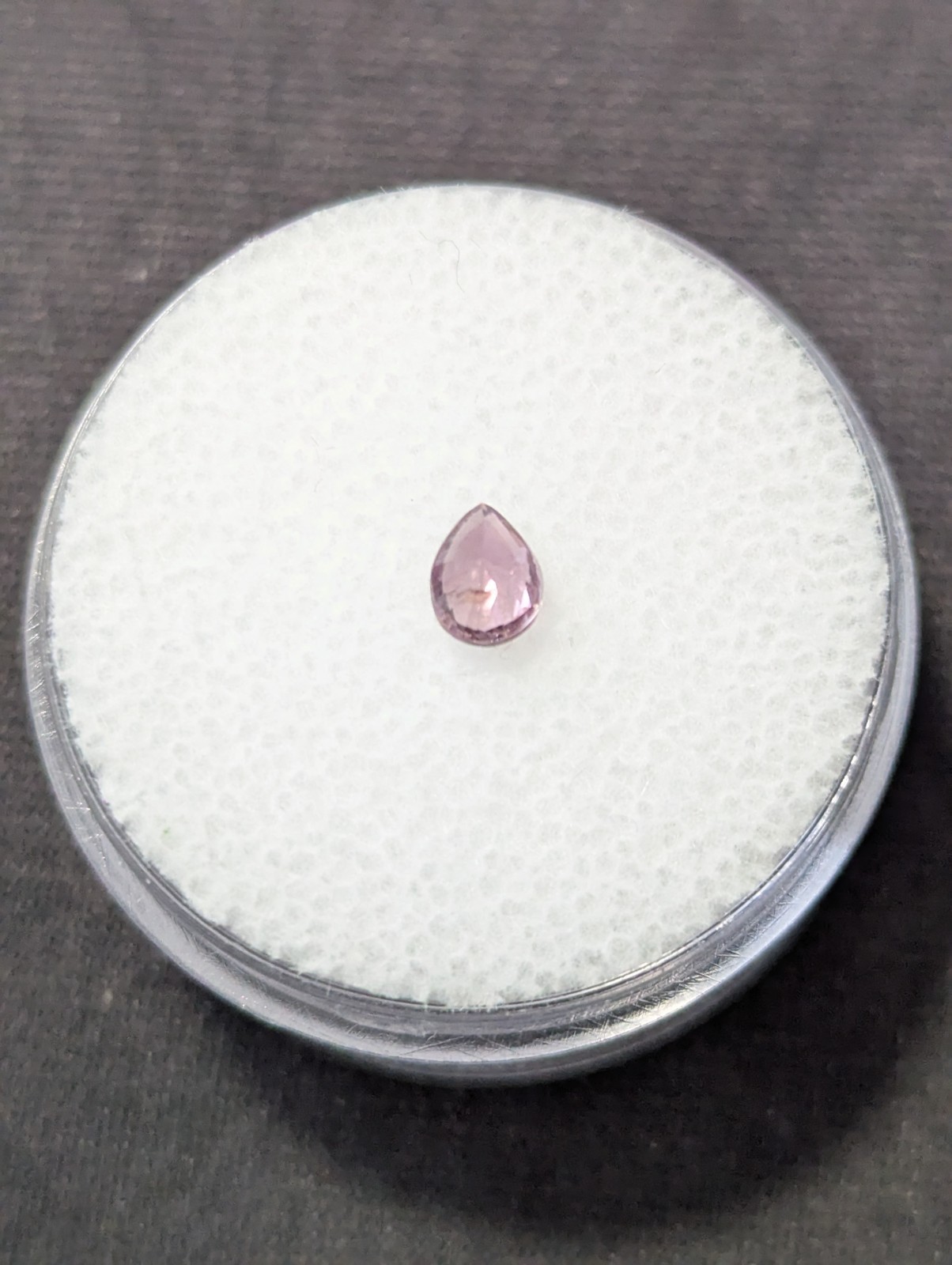 0.36ct Natural Pinkish Purple Sapphire Pear 4.7×3.5mm Songea Unheated Loose Gem